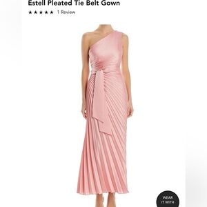 Milly Estell Pleated Tie Belt Gown-light pink. Size 2 *CALLING ALL BRIDESMAIDS!*